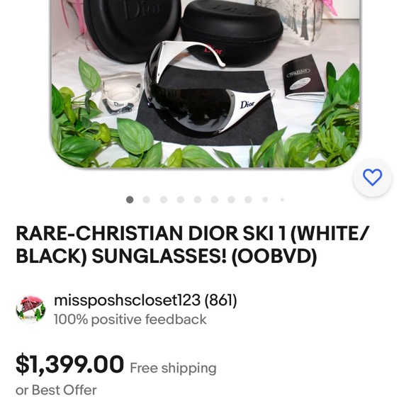 *Rare* Christian Dior, ‘Ski 1’, ski shield sunglasses with ski case - Picture 8 of 10